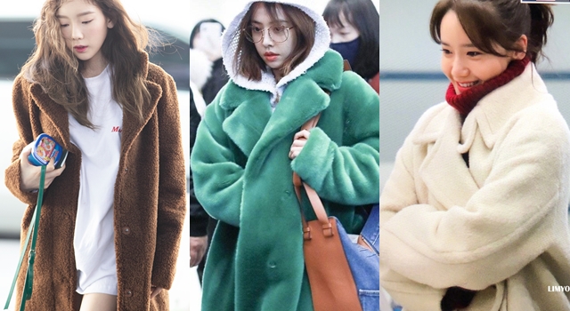 韩国女明星全部都在穿泰迪熊大衣搭配！润娥、太妍明星撞衫也不怕！